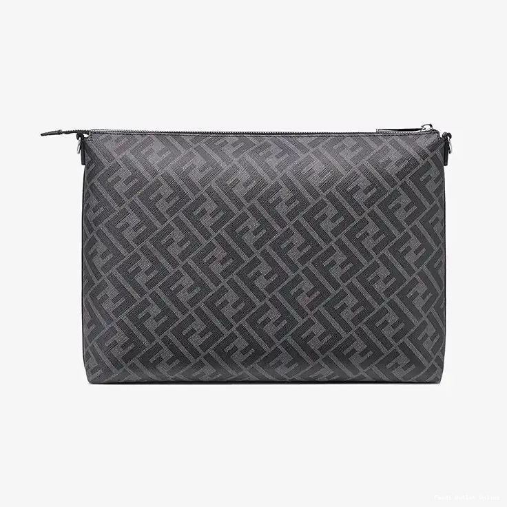 Affordable Fabric Bag Motif In Fendi Black Slim Messenger FF 0519